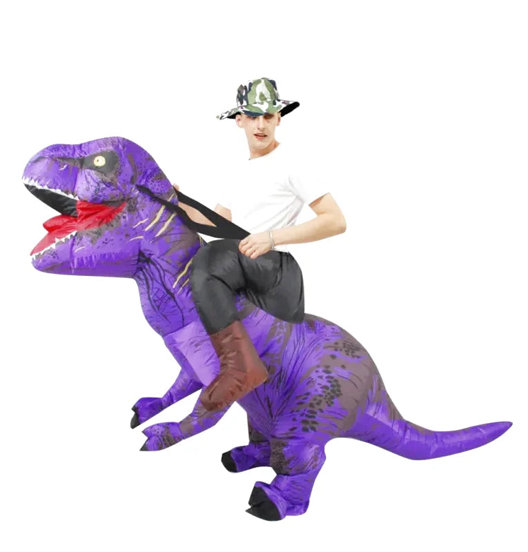 Disfraz Dinosaurio Hinchable Adulto Púrpura